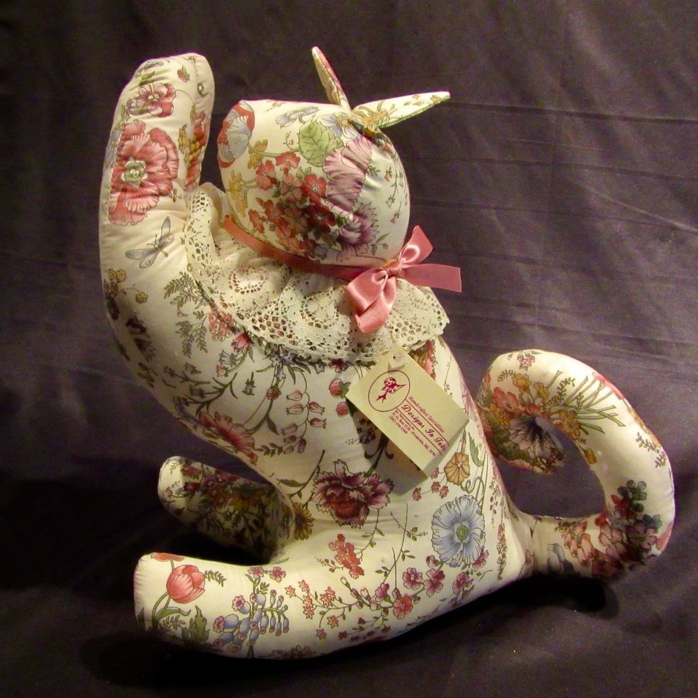 Floral Fabric Cat Door Stop # 3